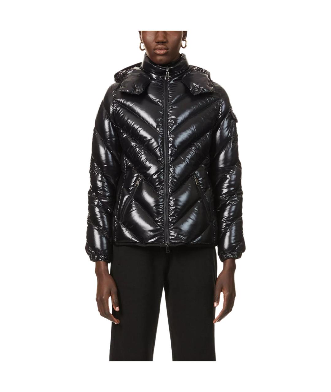 MONCLER Черный пуховик, фото 2