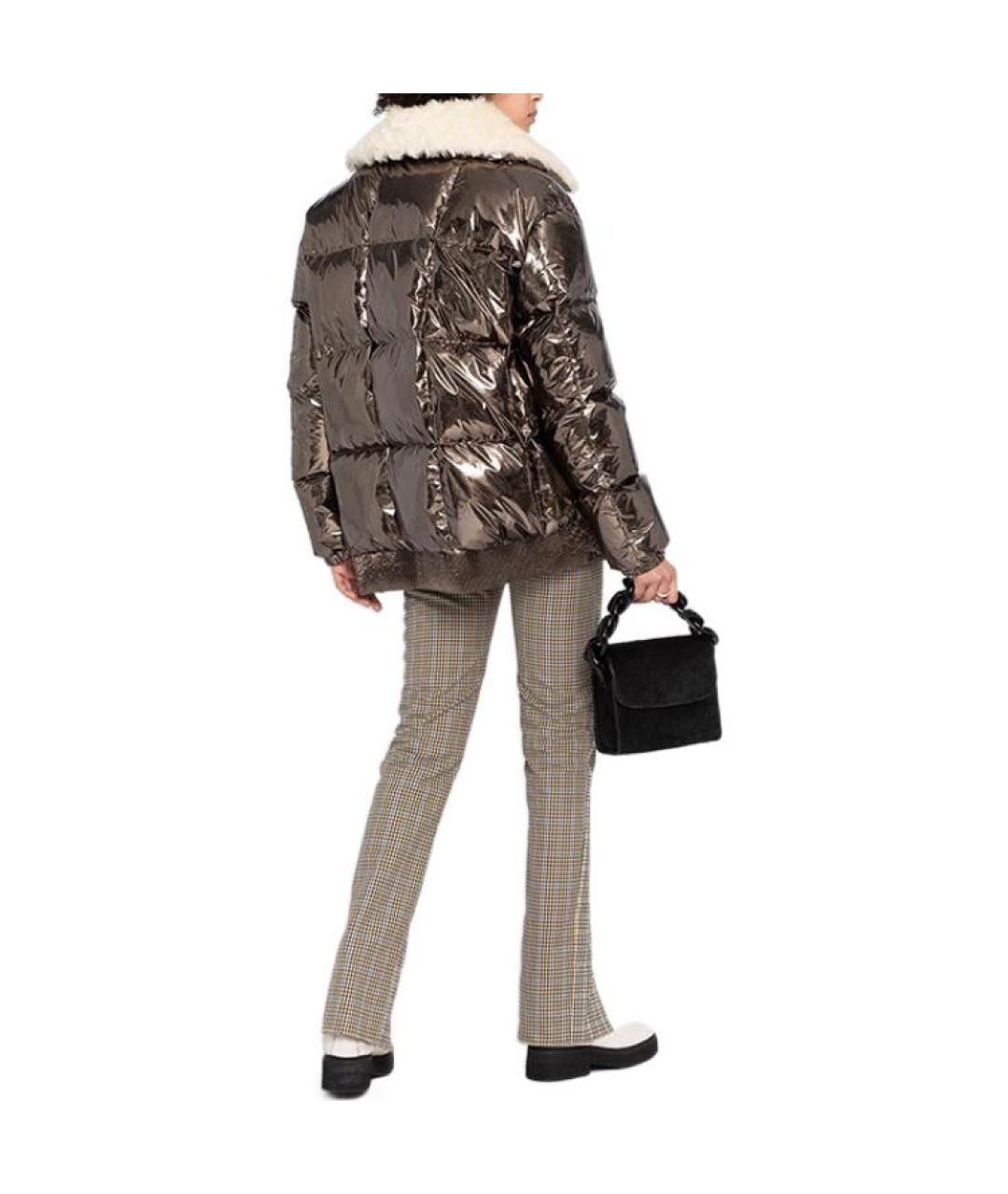 MONCLER Коричневый пуховик, фото 3