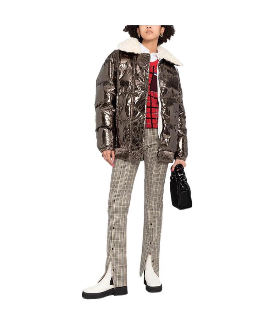 MONCLER Коричневый пуховик, фото 2