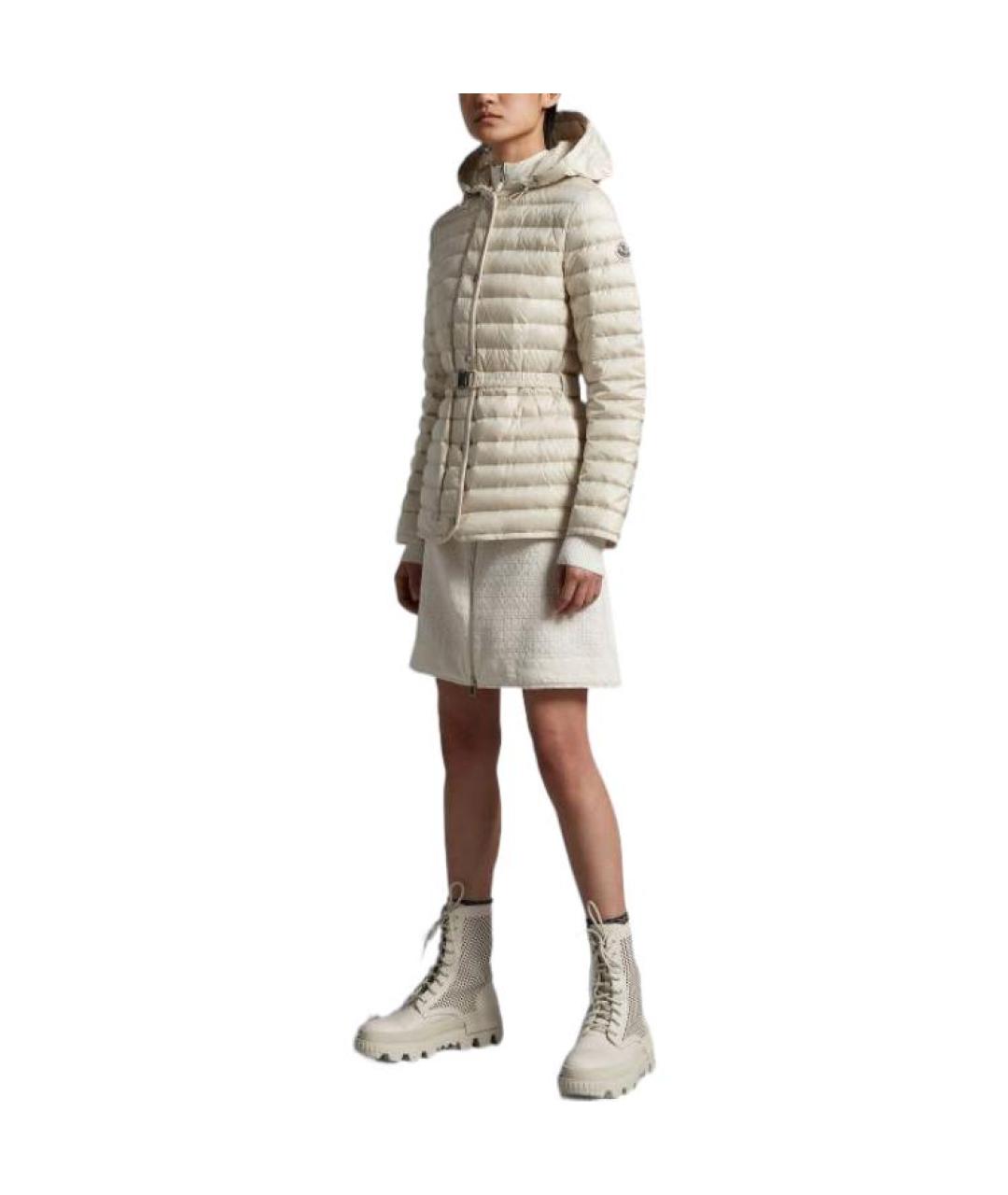 MONCLER Белая полиамидовая куртка, фото 2