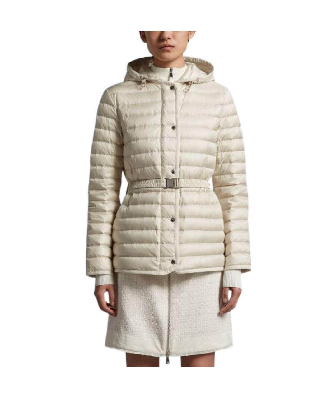 MONCLER Белая полиамидовая куртка, фото 3