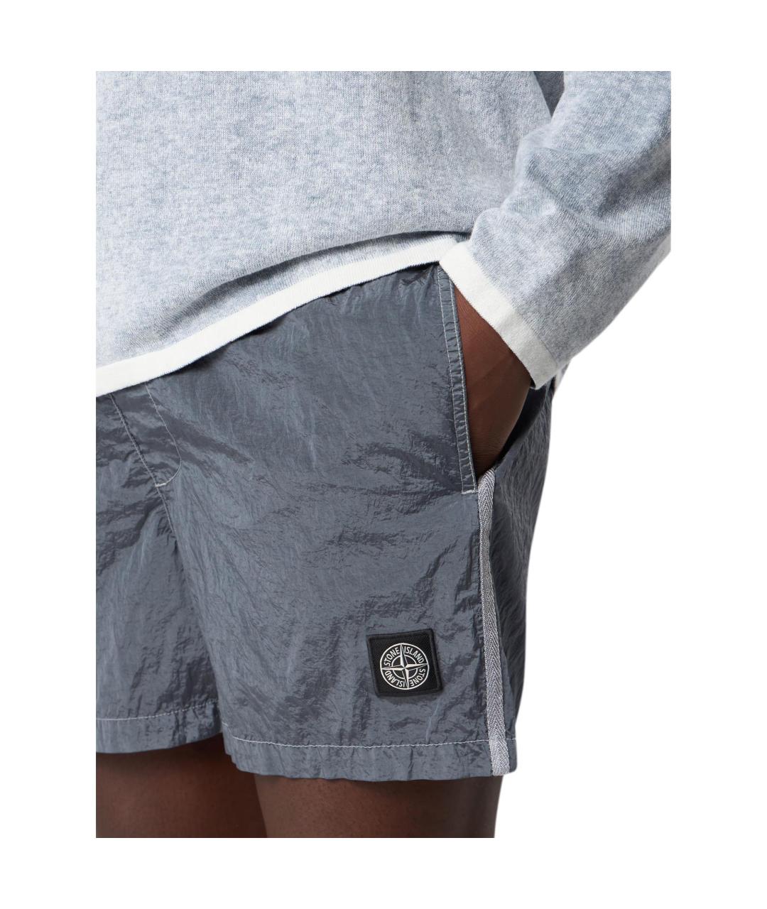 STONE ISLAND Серые плавки, фото 5