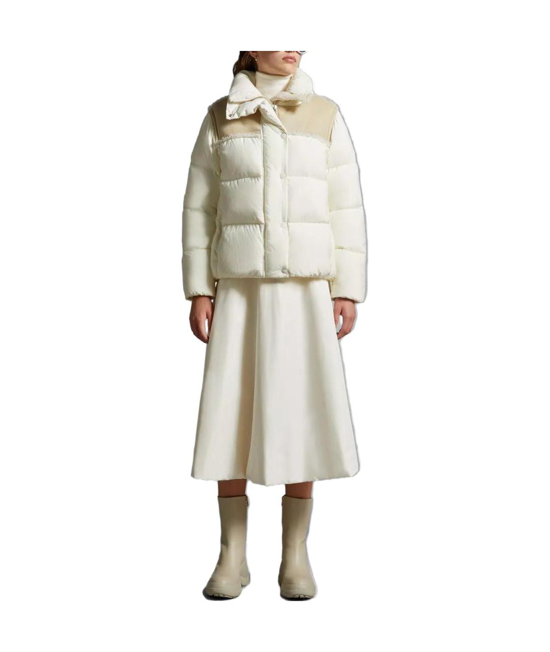 MONCLER Белый пуховик, фото 3
