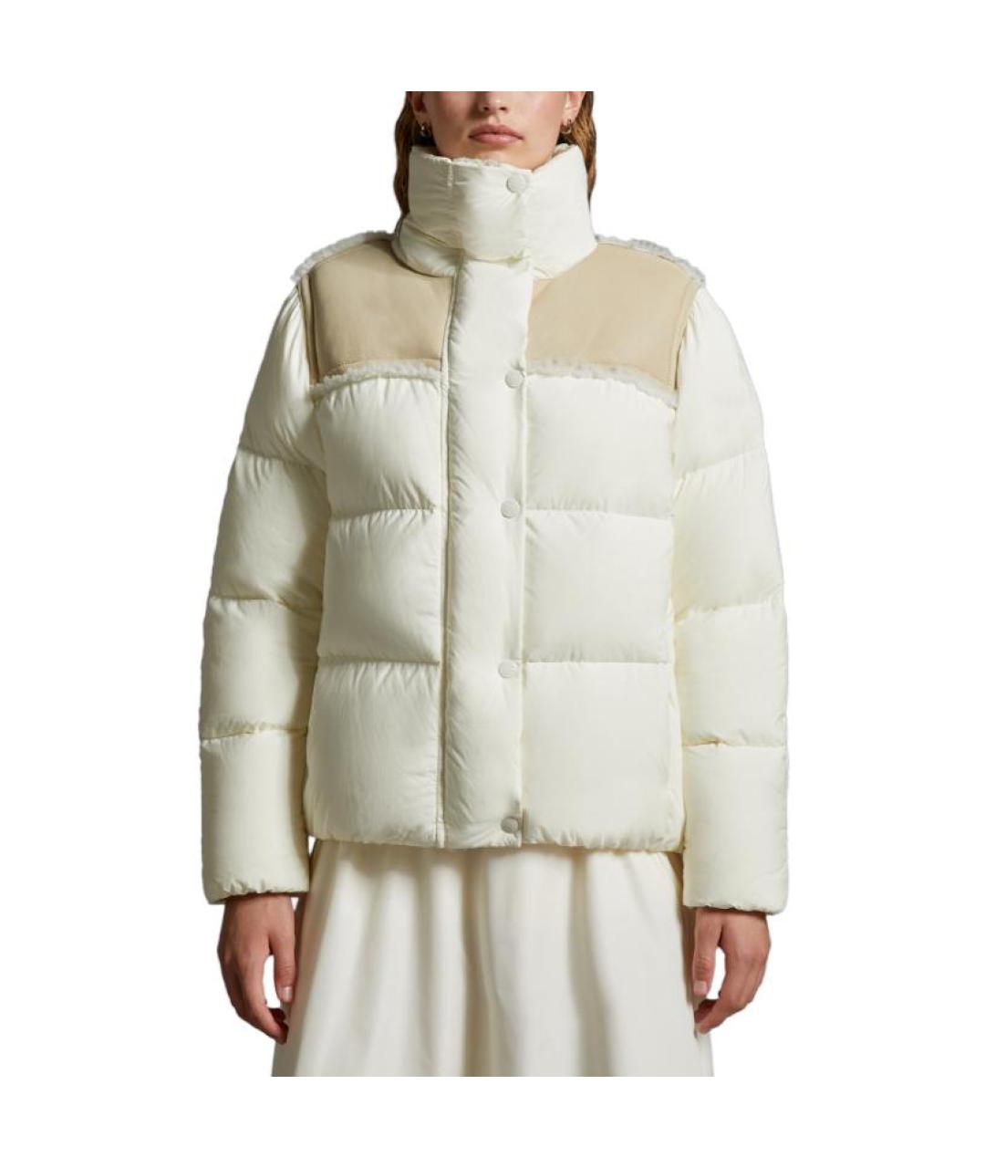MONCLER Белый пуховик, фото 4