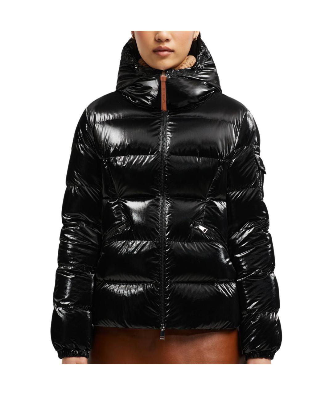 MONCLER Черный пуховик, фото 2