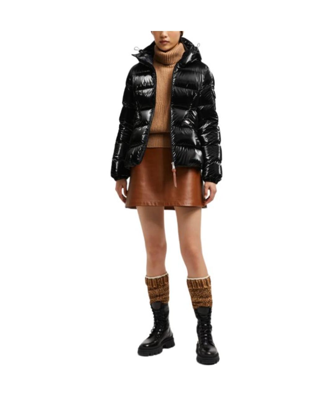 MONCLER Черный пуховик, фото 5