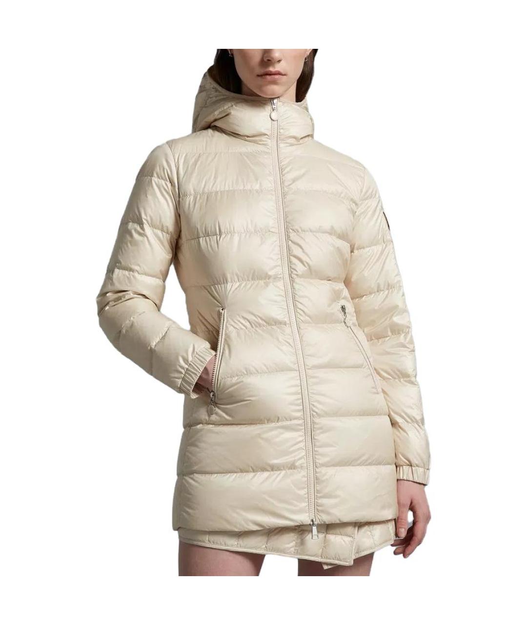 MONCLER Бежевый пуховик, фото 3
