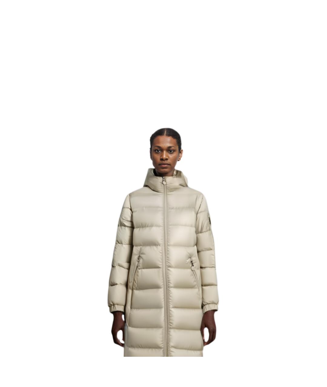 MONCLER Бежевый пуховик, фото 5