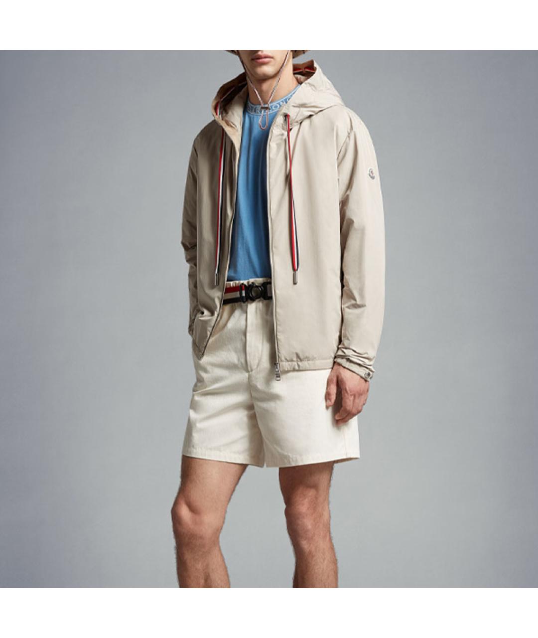 MONCLER Бежевый пуховик, фото 4