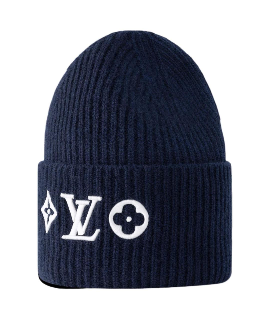 LOUIS VUITTON Темно-синяя шерстяная шапка, фото 1