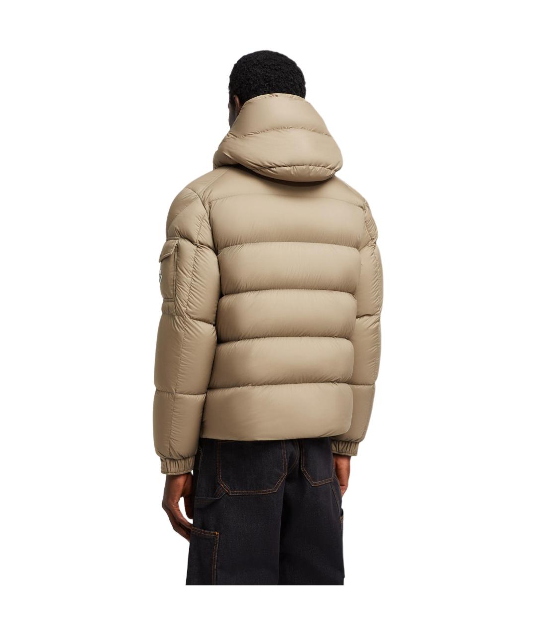 MONCLER Коричневый пуховик, фото 3