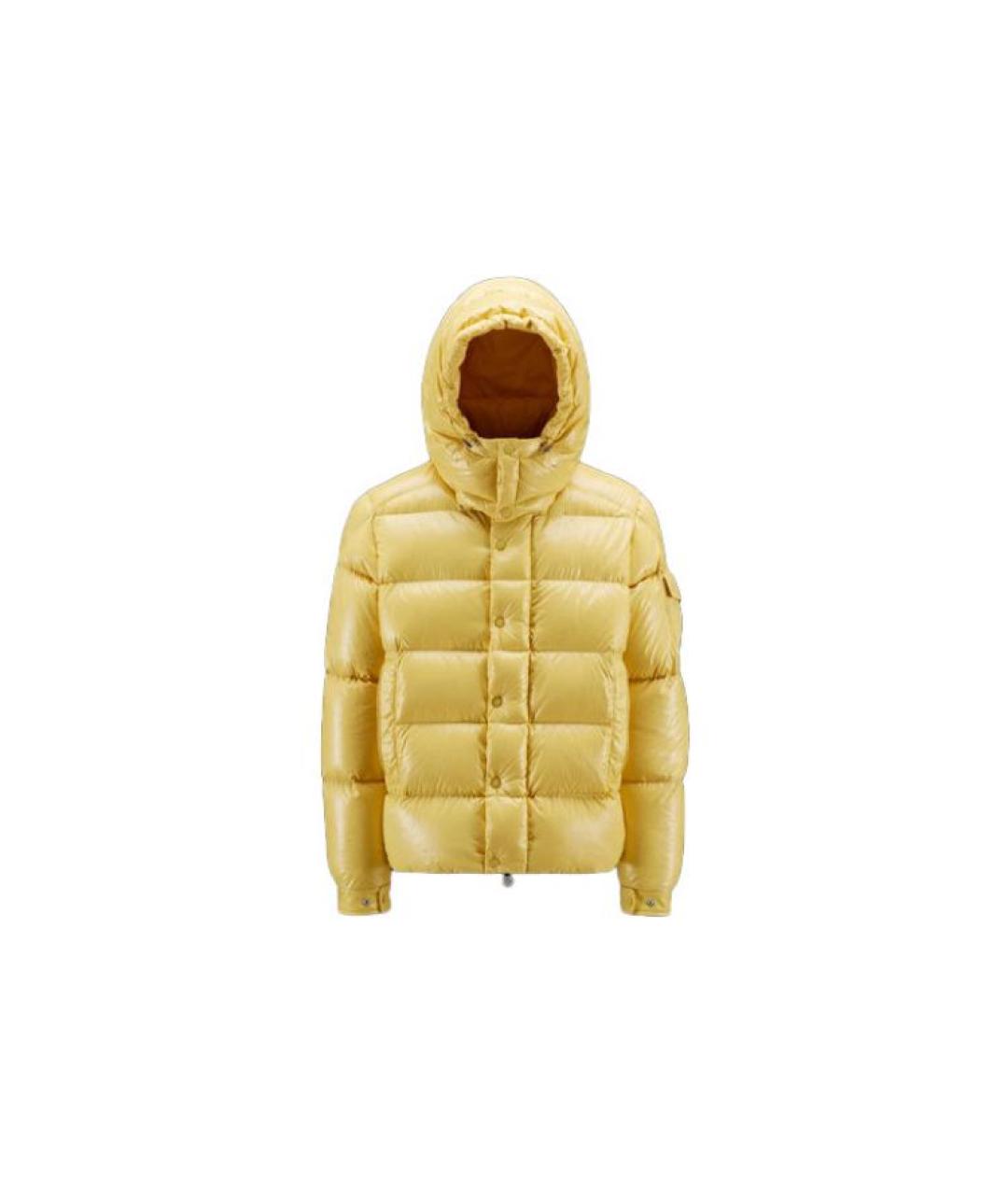 MONCLER Желтый пуховик, фото 1