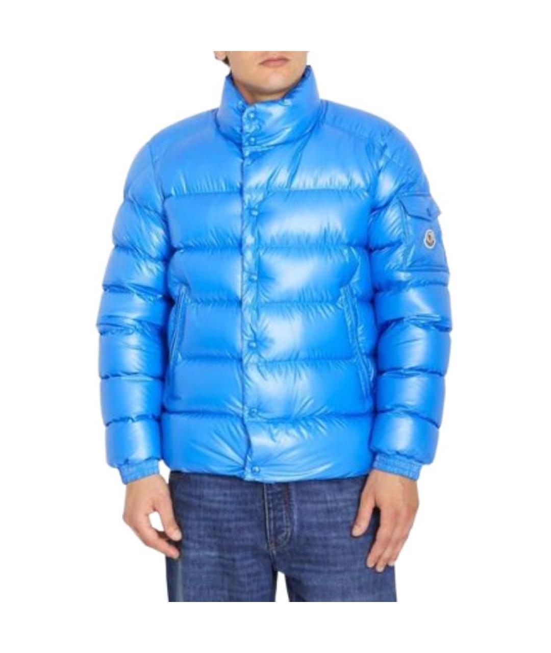 MONCLER Синий пуховик, фото 2