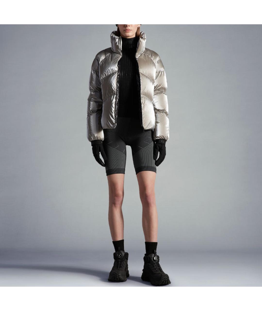 MONCLER Серебрянный пуховик, фото 4