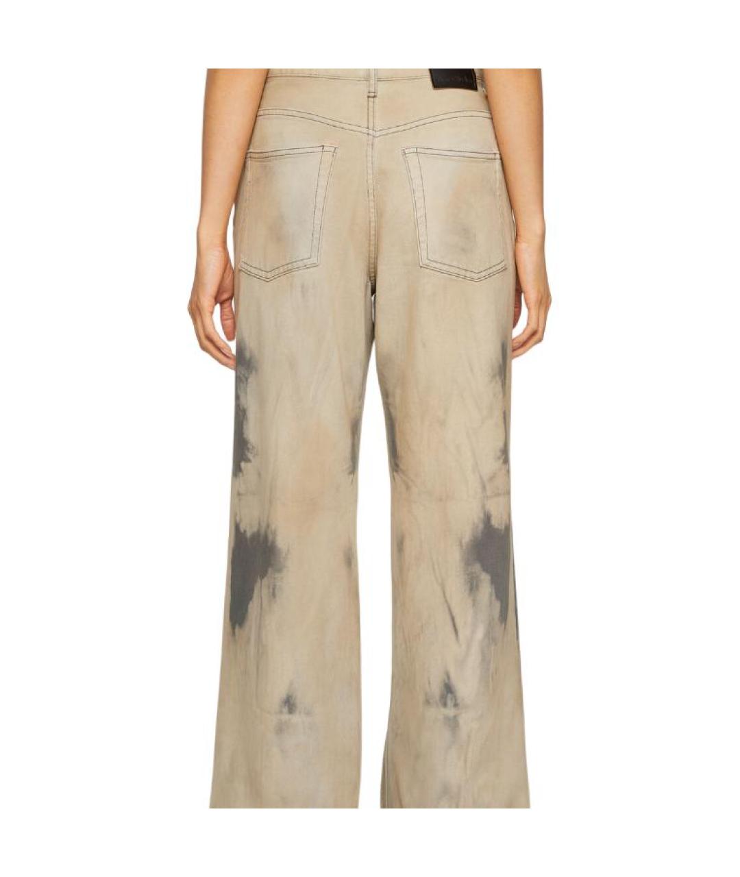 ACNE STUDIOS Бежевые хлопковые прямые джинсы, фото 3