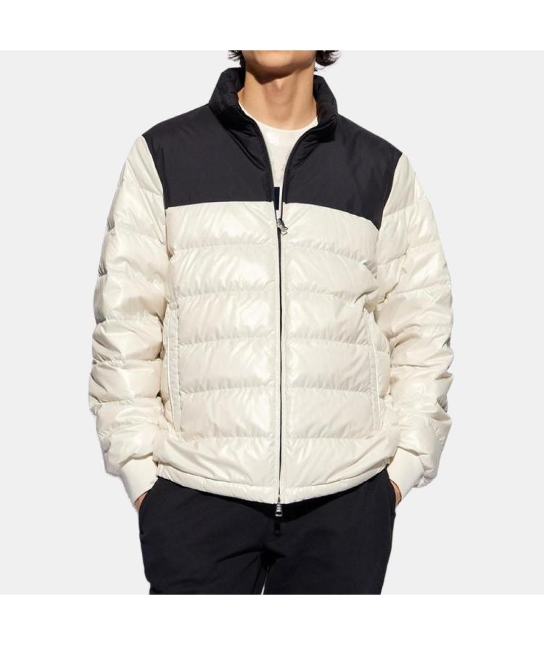 MONCLER Белая полиамидовая куртка, фото 4