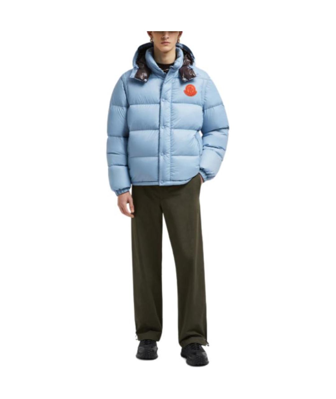 MONCLER Синий пуховик, фото 6