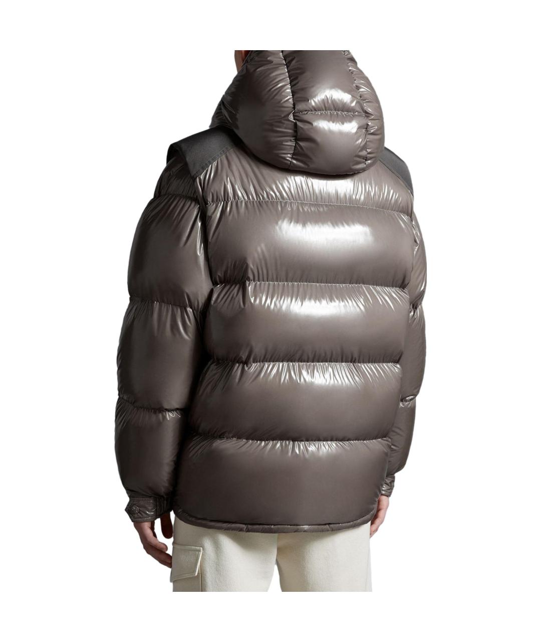 MONCLER Серый пуховик, фото 3
