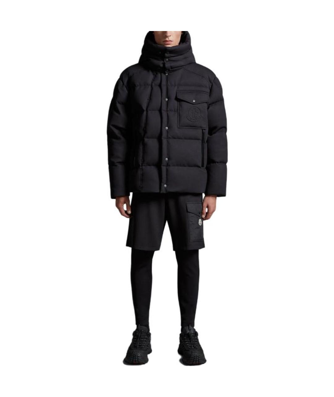 MONCLER Черная полиамидовая куртка, фото 5