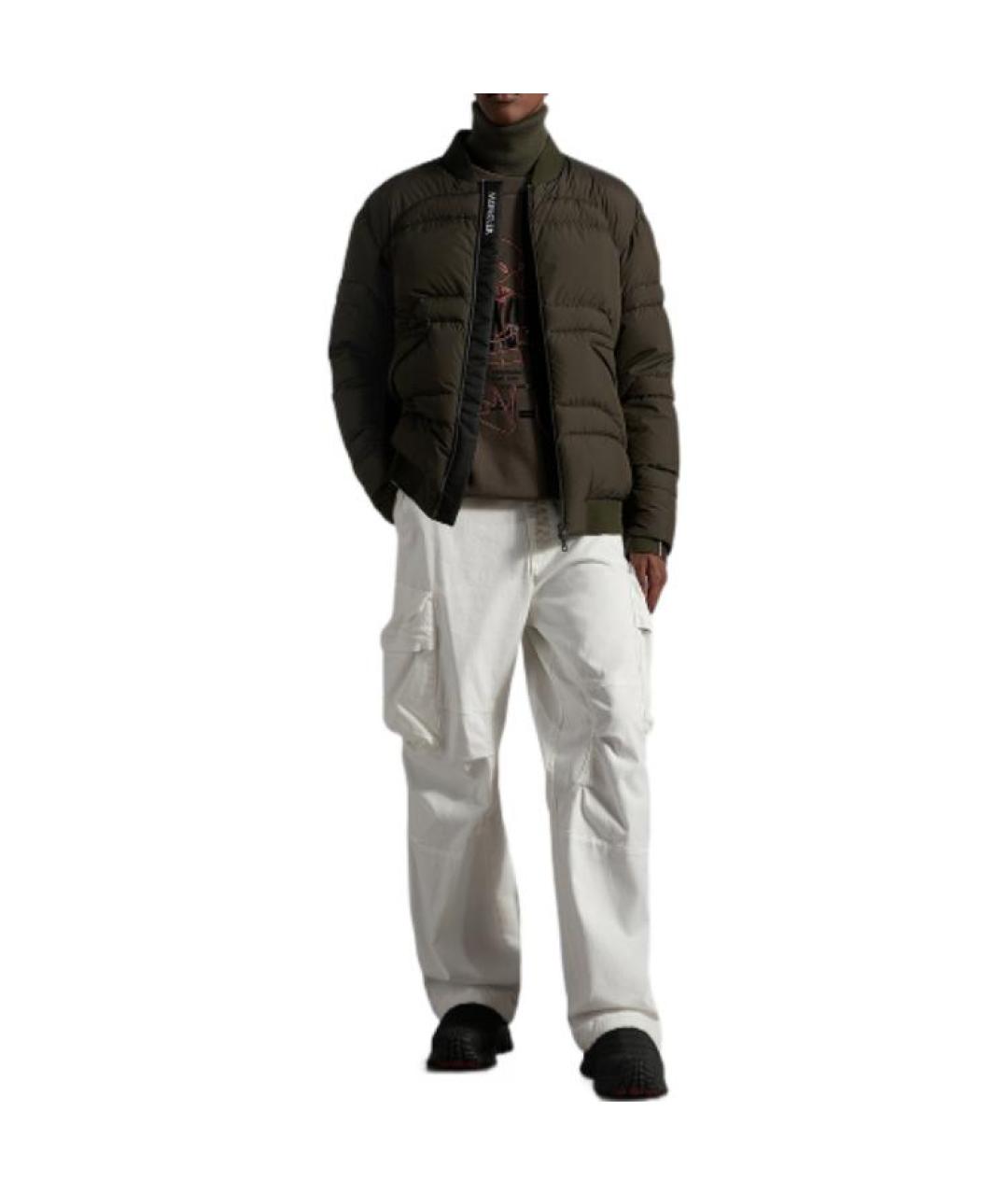 MONCLER Зеленый пуховик, фото 2