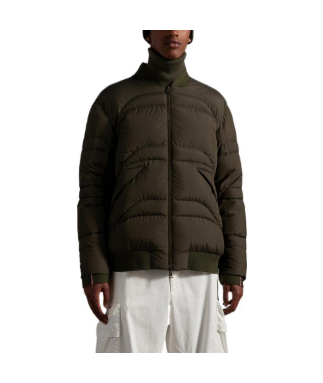MONCLER Зеленый пуховик, фото 3