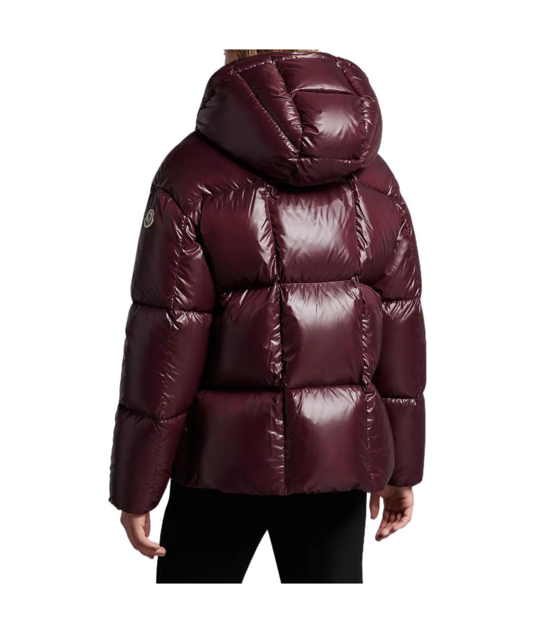 MONCLER Бордовый пуховик, фото 4