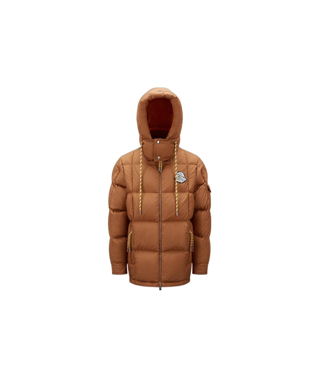 MONCLER Коричневый пуховик, фото 1