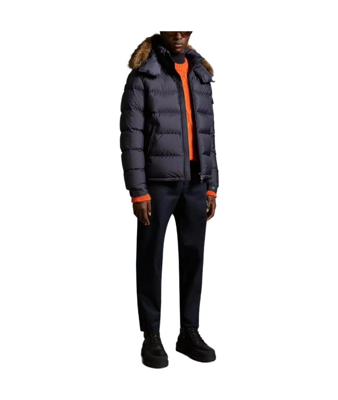 MONCLER Синий пуховик, фото 2