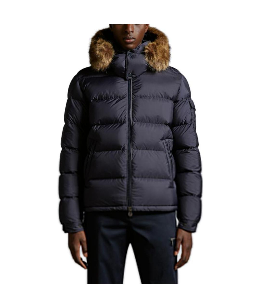 MONCLER Синий пуховик, фото 4