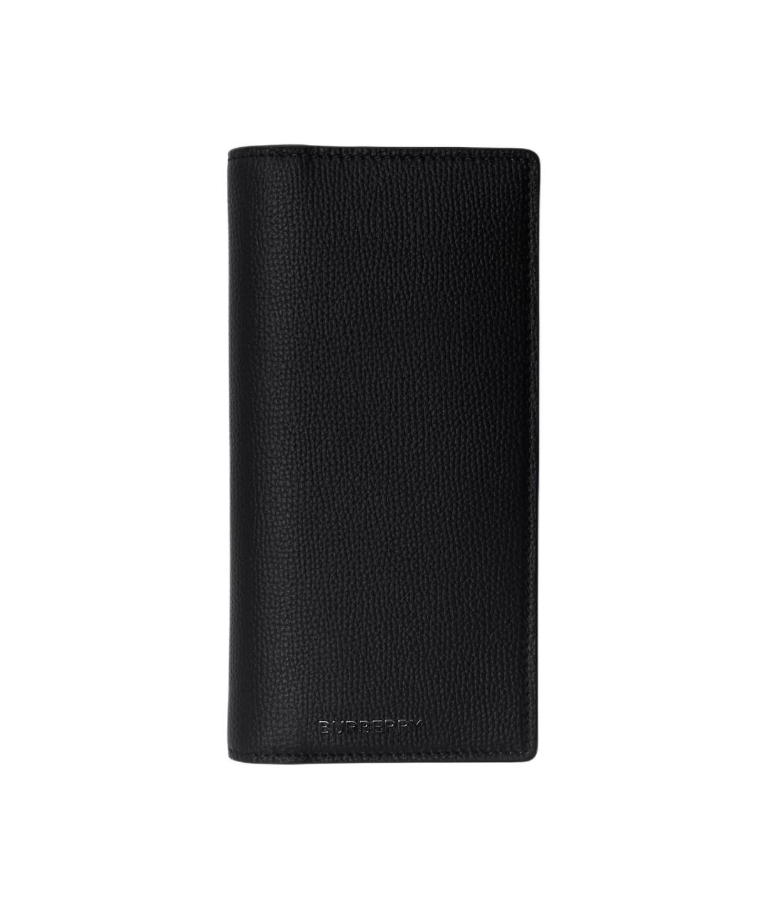 BURBERRY Черный кожаный кошелек, фото 1