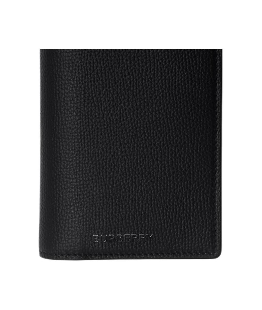 BURBERRY Черный кожаный кошелек, фото 3
