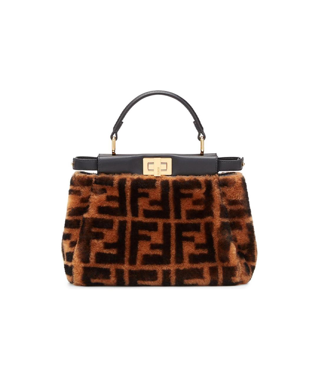 FENDI Коричневая сумка через плечо, фото 3