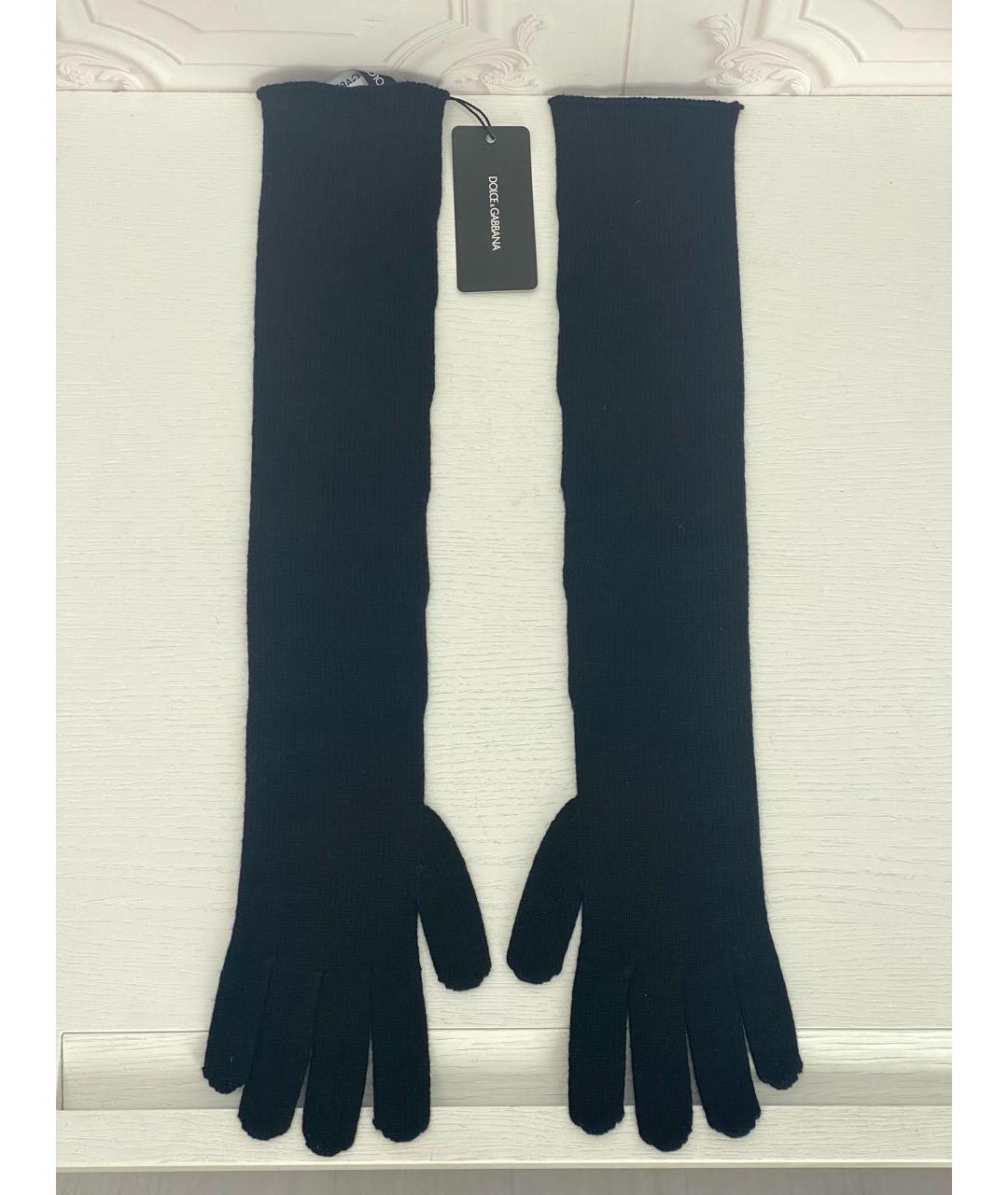 DOLCE&GABBANA Черные кашемировые перчатки, фото 9