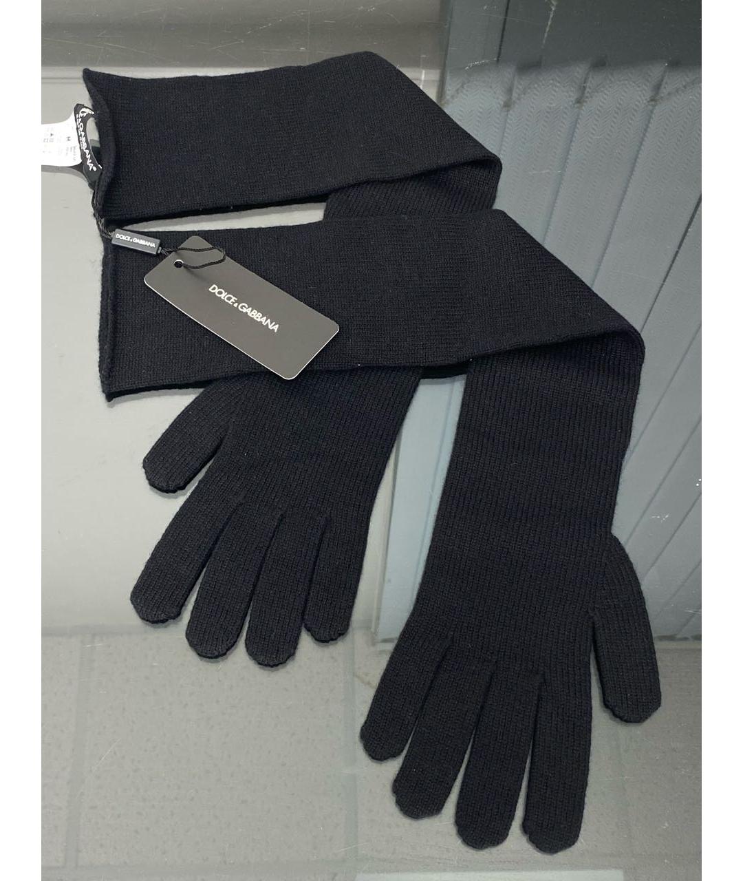 DOLCE&GABBANA Черные кашемировые перчатки, фото 7