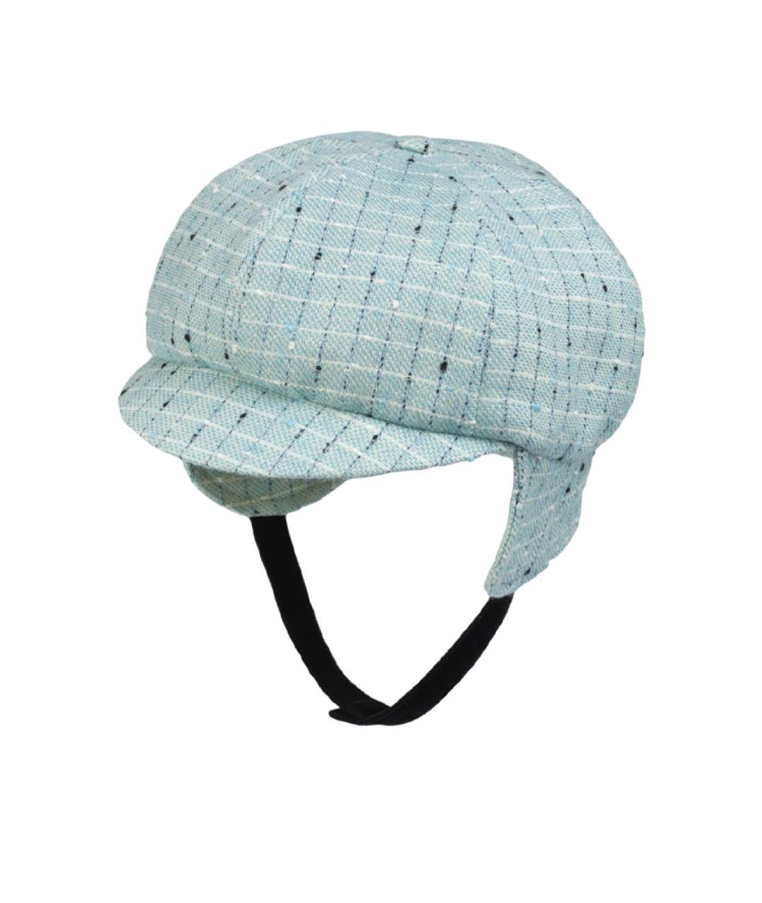 GUCCI Голубая шерстяная шапка, фото 1