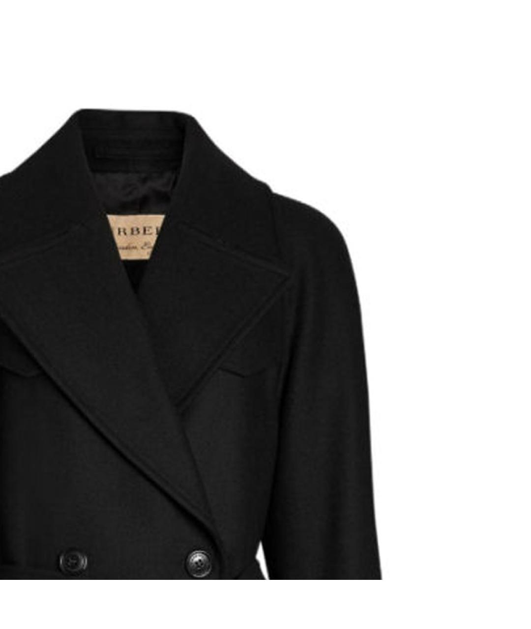 BURBERRY Черное шерстяное пальто, фото 3