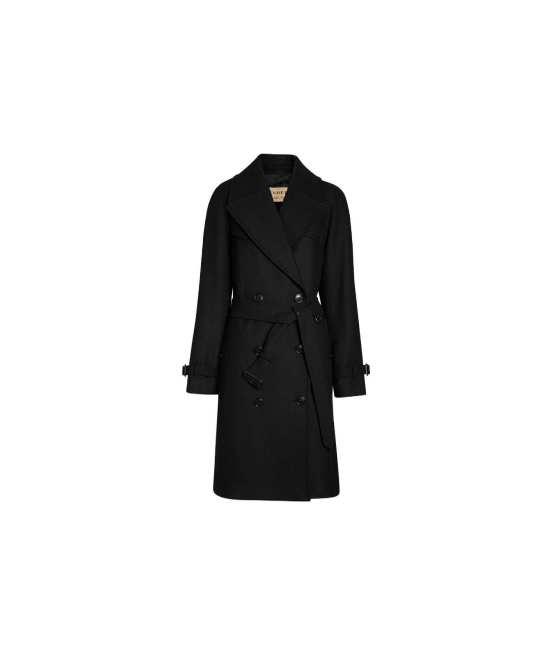 BURBERRY Черное шерстяное пальто, фото 8