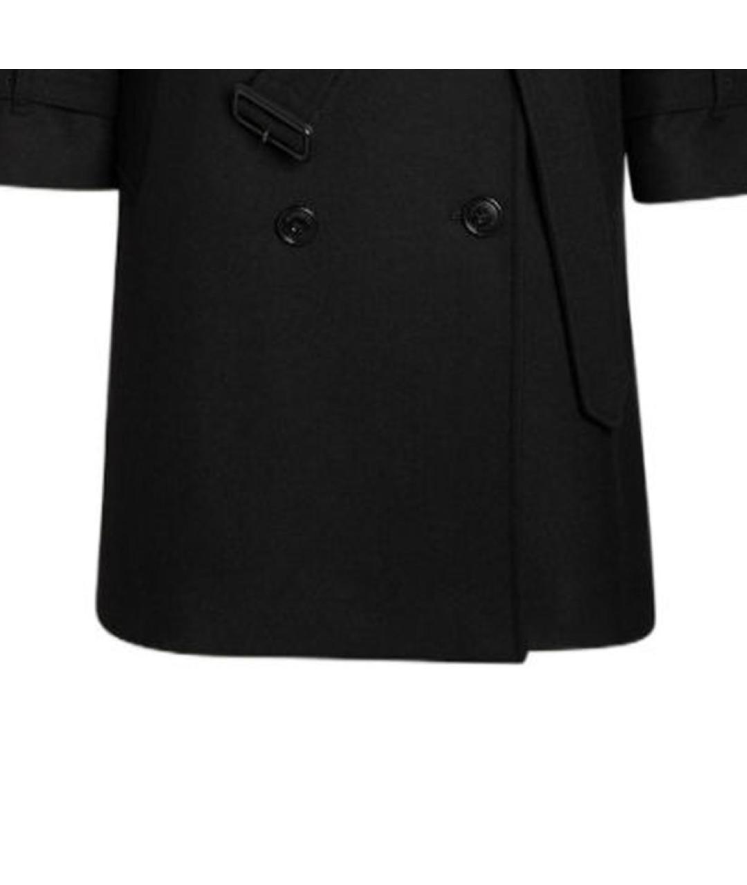 BURBERRY Черное шерстяное пальто, фото 7