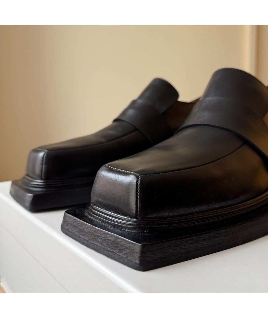 MARSELL Черные кожаные лоферы, фото 4