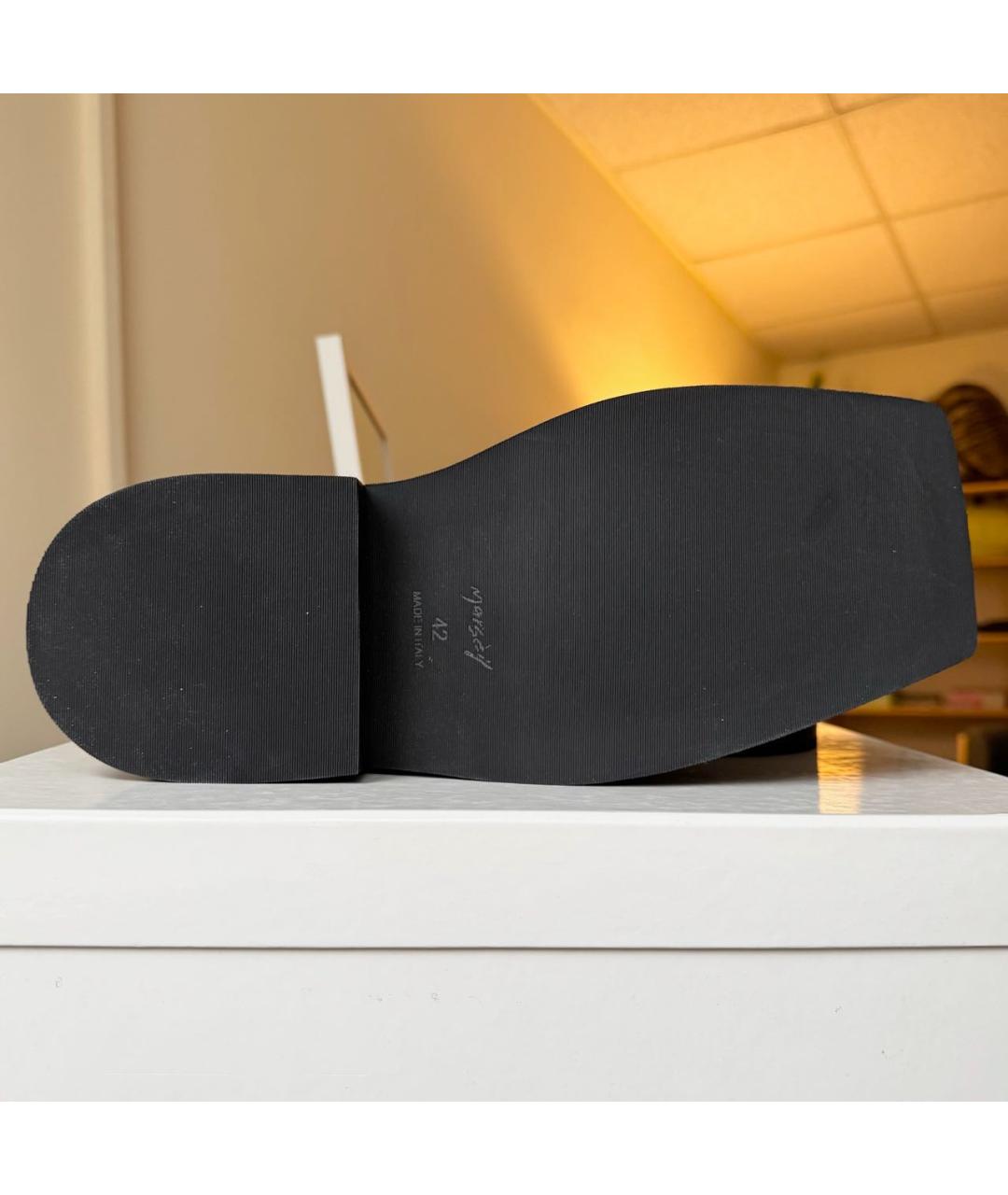 MARSELL Черные кожаные лоферы, фото 7