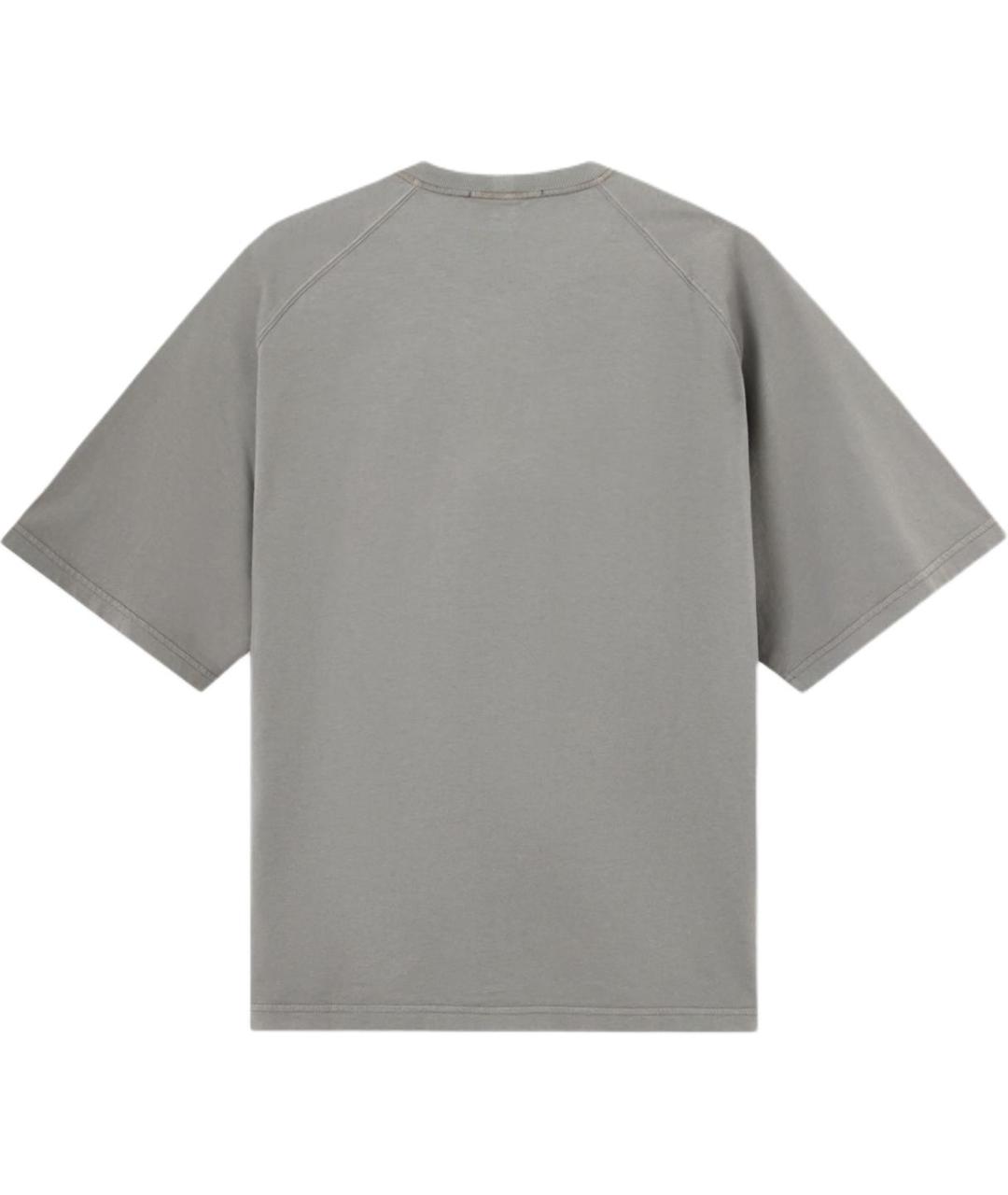 STONE ISLAND Серая хлопковая футболка, фото 2