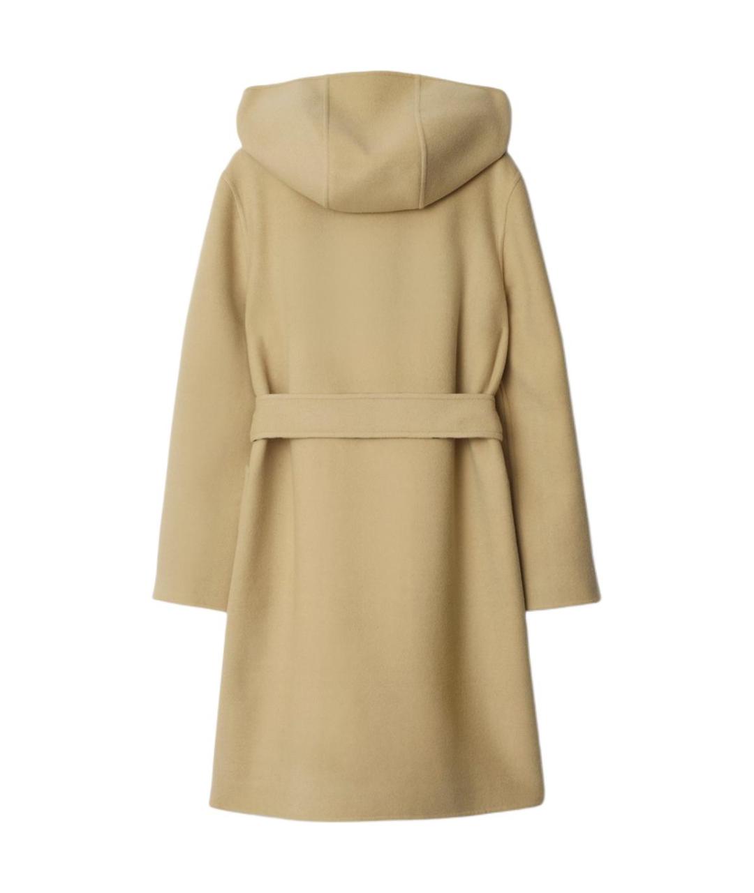 BURBERRY Бежевое шерстяное пальто, фото 3