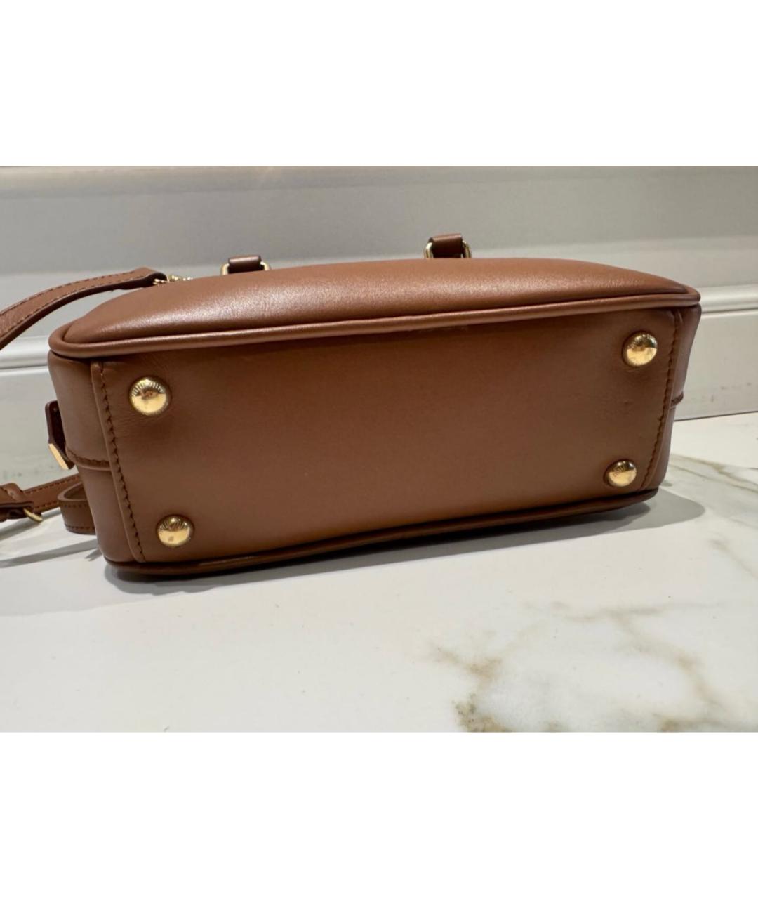 MIU MIU Коричневая кожаная сумка через плечо, фото 3