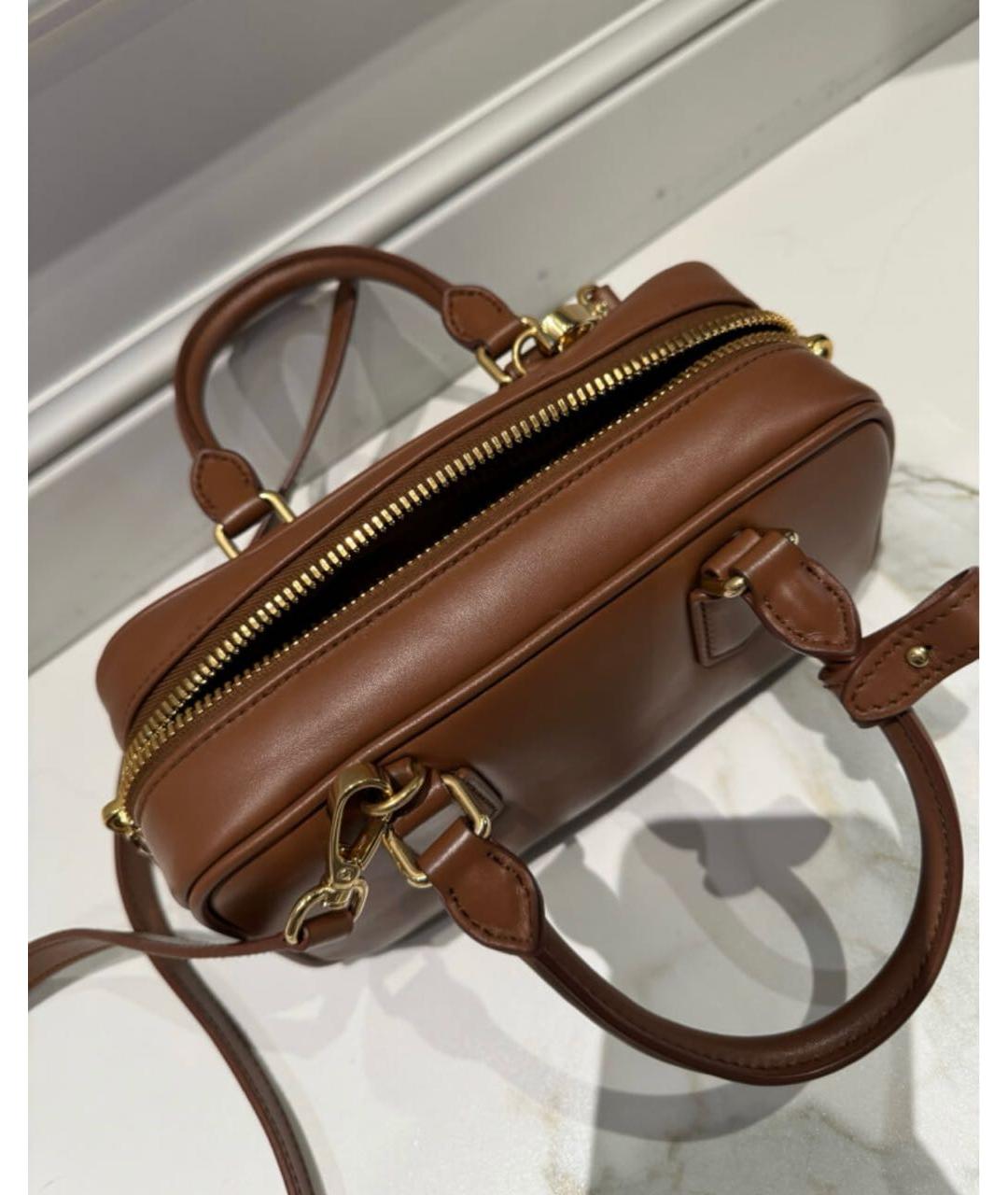 MIU MIU Коричневая кожаная сумка через плечо, фото 5