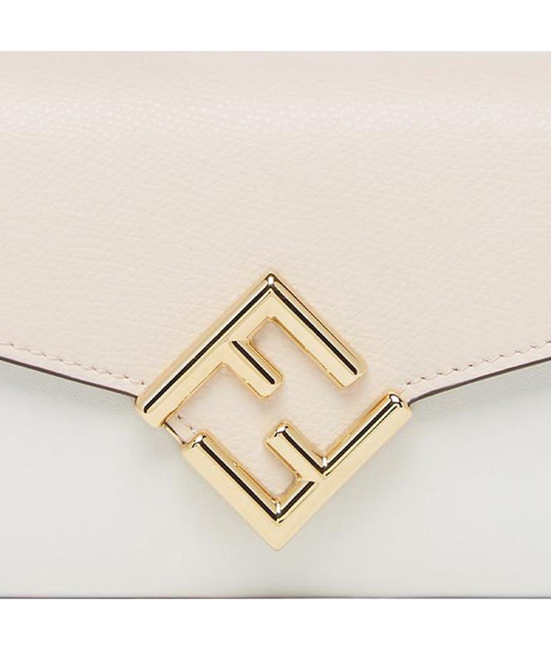 FENDI Белый кожаный кошелек, фото 4