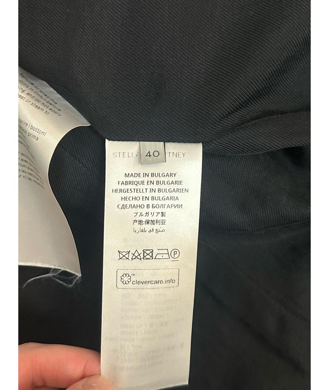 STELLA MCCARTNEY Черное шерстяное пальто, фото 3
