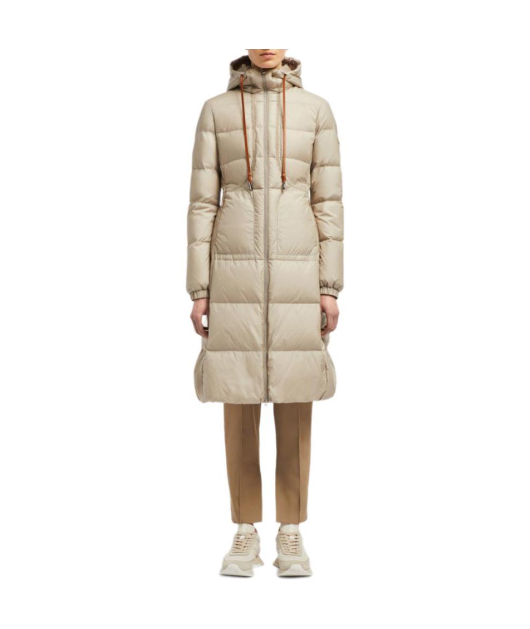 MONCLER Бежевый пуховик, фото 2