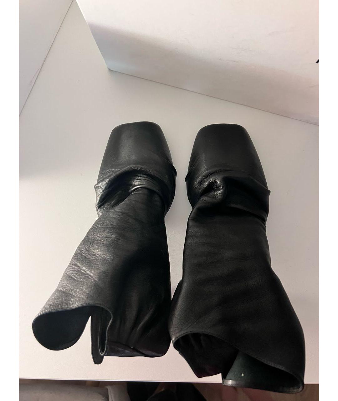 CELINE Черные кожаные ботильоны, фото 4