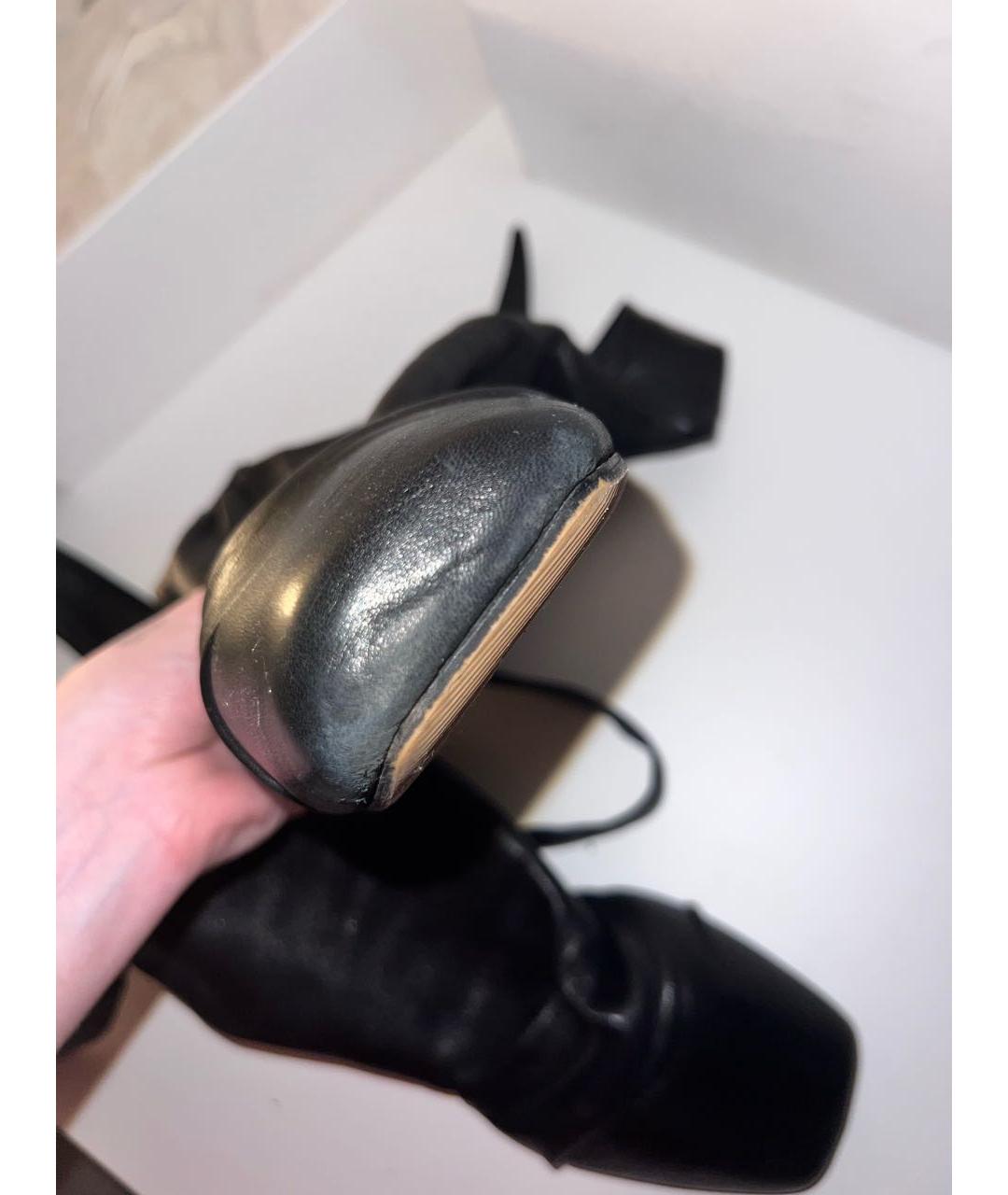 CELINE Черные кожаные ботильоны, фото 8