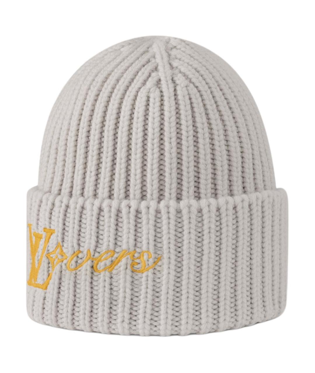 LOUIS VUITTON Серая шерстяная шапка, фото 3